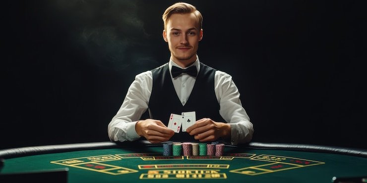 Boom City mobile interface showing live baccarat table and Liga 1 football odds side by side